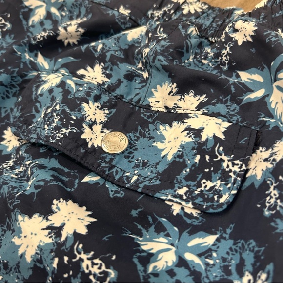 Peter Millar Swim Trunks Mens Size L Blue Floral Lined Casual Bathing Suit - Picture 5 of 9